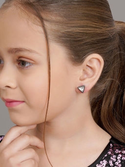 Ruby Raang Studio - Silver Kundan Studs Earrings