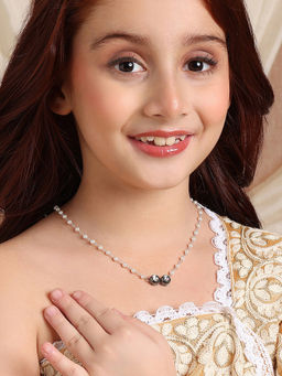 Ruby Raang Studio - Silver Gold Finish Brass Double Stone Round Kundan