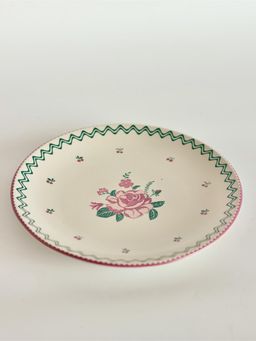 The Wishing Chair - Off White Blooms Berry Ceramic Coupe Plate