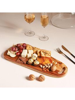 AURUM CRAFTS - Brown Asymmetric Sheesham Wood Platter