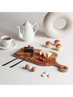 AURUM CRAFTS - Brown Bold Teak Wood Platter