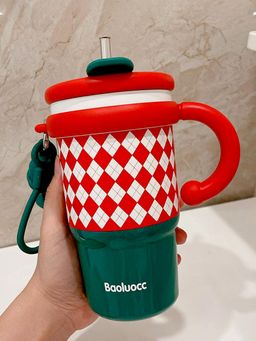 Little Surprise Box - Multi-Color Checks Stainless Steel Insulated Bottle