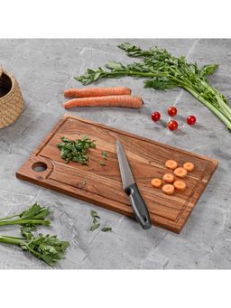 AURUM CRAFTS - Brown Rectangular Acacia Wood Cutting Board