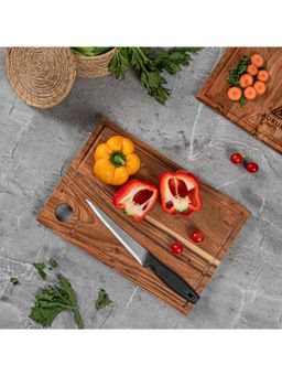 AURUM CRAFTS - Brown Rectangular Acacia Wood Cutting Board