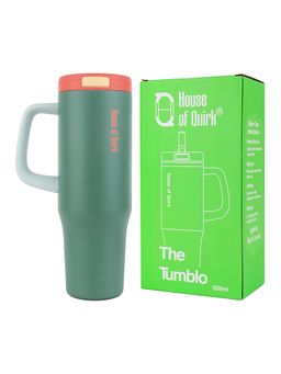 House of Quirk - Green Pop-Up Lid Double Wall Vacuum Insulated Bottle