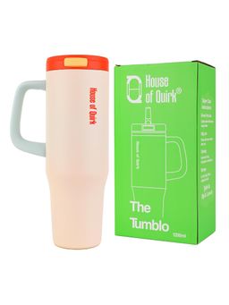 House of Quirk - Peach Pop-Up Lid Double Wall Vacuum Insulated Bottle