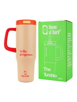 House of Quirk - Brown Gorgeous Pop-Up Lid Double Wall Vacuum Insulated Bottle