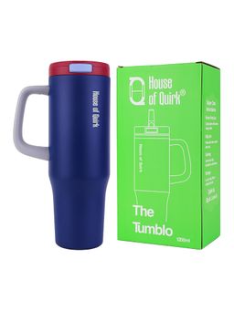 House of Quirk - Blue Pop-Up Lid Double Wall Vacuum Insulated Bottle
