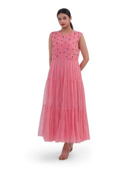 Journal By Pranay - Pink Tiered Maxi Dress
