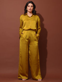 PURVAJA - Women Mustard Solid Co-ordSet