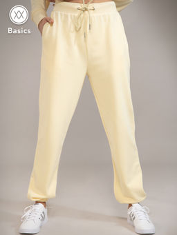 Twenty Dresses by Nykaa Fashion - Basics Yellow Solid Ankle Joggers