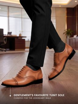 Louis Stitch - Russet Tan Italian Crust Leather Crown Series Formal Brogues