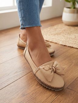 Marc Loire - Women Cream Slip-On Ballerinas