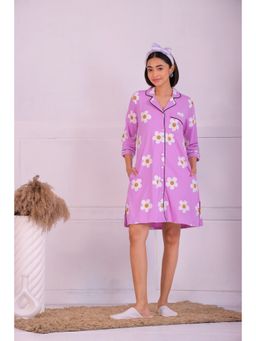 NAP STORY - Poppy Printed Sleep Shirt Nightdress