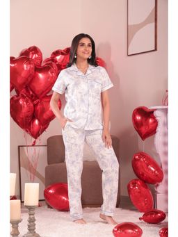 NAP STORY - Blossom Dreams Print Half-Sleeves Shirt and Pyjama (Set of 2)