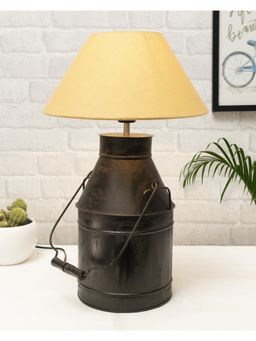 Homesake - Rustic Milk Can Table Lamp Gold Cone