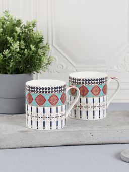 India Circus by Krsnaa Mehta - Floral Reed Mug Set of 2