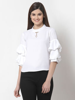 Style Quotient - White Solid Top