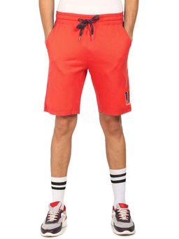 U.S. POLO ASSN. - Men Red Iyaq Comfort Fit Solid Cotton Polyester Shorts