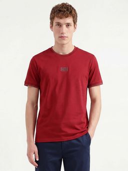United Colors of Benetton - Men Red Regular Fit Solid T-shirt