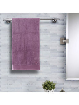 Maspar - Colorart 550GSM Embedded Stripe Solid Shadow Purple Bath Towel