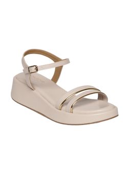 Monrow - Womens Fliora Cream Wedges Heels