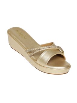 Monrow - Womens Elira Gold Wedges Heels