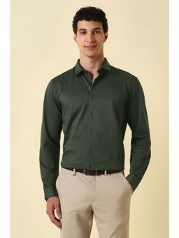 Allen Solly - Men Green Printed Full Sleeves Formal Shirt