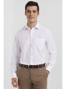 Allen Solly - Men White Solid Full Sleeves Formal Shirt