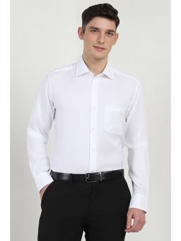 Allen Solly - Men White Solid Full Sleeves Formal Shirt