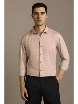 Louis Philippe - Men Pink Solid Full Sleeves Casual Shirt