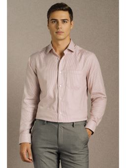 Louis Philippe - Men Pink Full Sleeves Formal Shirt