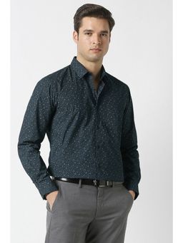 Peter England - Men Navy Nuvo Fit Full Sleeves Formal Shirt