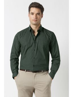 Peter England - Men Green Nuvo Fit Full Sleeves Formal Shirt