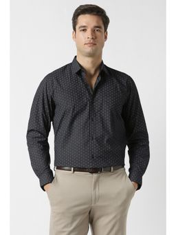 Peter England - Men Black Nuvo Fit Full Sleeves Formal Shirt