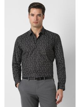 Peter England - Men Black Nuvo Fit Full Sleeves Formal Shirt