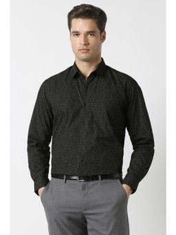 Peter England - Men Black Nuvo Fit Full Sleeves Formal Shirt
