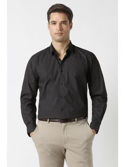 Peter England - Men Black Nuvo Fit Full Sleeves Formal Shirt