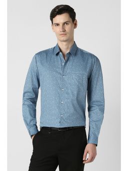 Peter England - Men Light Blue Nuvo Fit Full Sleeves Formal Shirt