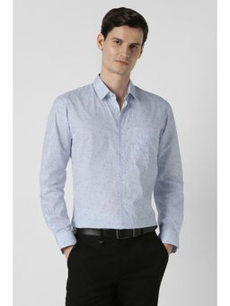 Peter England - Men Light Blue Slim Fit Full Sleeves Formal Shirt