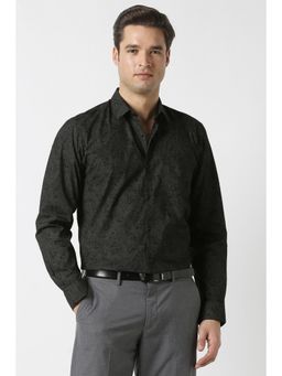 Peter England - Men Black Slim Fit Full Sleeves Formal Shirt