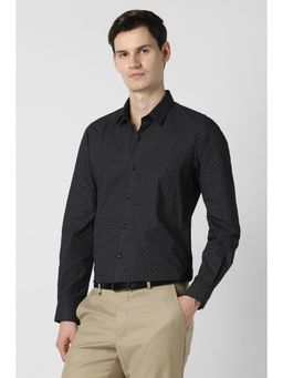 Peter England - Men Black Slim Fit Full Sleeves Formal Shirt