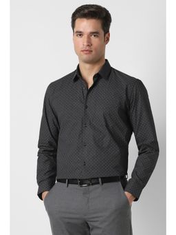 Peter England - Men Black Slim Fit Full Sleeves Formal Shirt