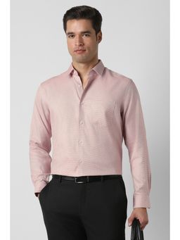 Peter England - Men Pink Regular Fit Full Sleeves Formal Shirt