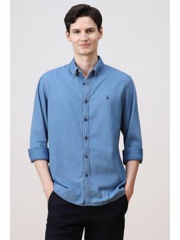 Simon Carter - Blue Twill Button Down Shirt