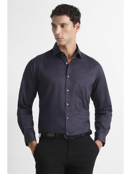 Van Heusen - Men Purple Printed Full Sleeves Wedding Shirt