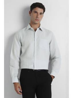 Van Heusen - Men Light Blue Stripe Full Sleeves Formal Shirt
