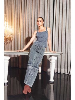 Kay Kay BY KKHUSHI SAHAII - Celina Grey Denim Co-Ord Set