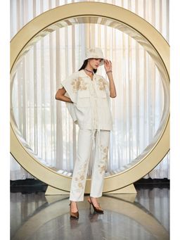 Kay Kay BY KKHUSHI SAHAII - Lestor White Denim Co-Ord Set
