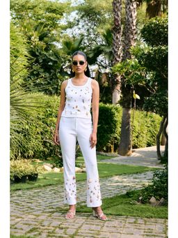 Kay Kay BY KKHUSHI SAHAII - Odessa White Embellished Co-Ord Set